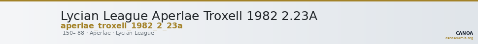 Lycian League Aperlae Troxell 1982 2.23A — CANOA