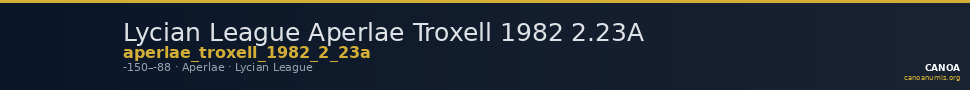Lycian League Aperlae Troxell 1982 2.23A — CANOA