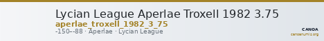 Lycian League Aperlae Troxell 1982 3.75 — CANOA