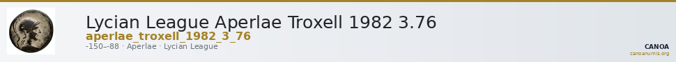 Lycian League Aperlae Troxell 1982 3.76 — CANOA