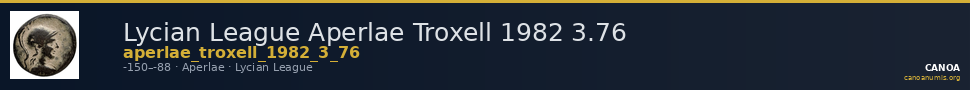 Lycian League Aperlae Troxell 1982 3.76 — CANOA