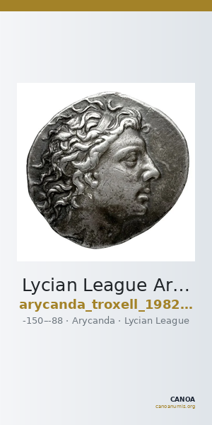 Lycian League Arycanda Troxell 1982 3.8 — CANOA