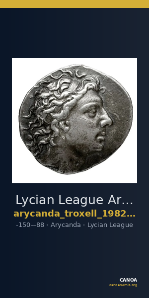 Lycian League Arycanda Troxell 1982 3.8 — CANOA