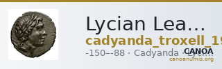 Lycian League Cadyanda Troxell 1982 2.8 — CANOA