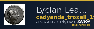 Lycian League Cadyanda Troxell 1982 3.64 — CANOA
