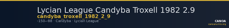 Lycian League Candyba Troxell 1982 2.9 — CANOA