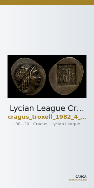 Lycian League Cragus Troxell 1982 4.102 — CANOA