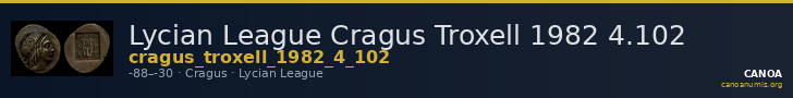 Lycian League Cragus Troxell 1982 4.102 — CANOA