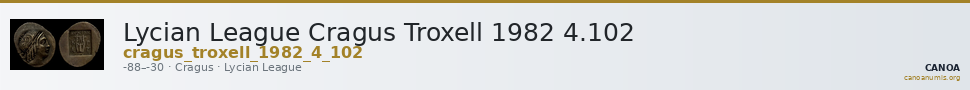 Lycian League Cragus Troxell 1982 4.102 — CANOA