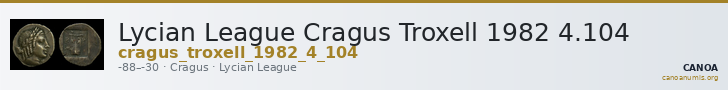 Lycian League Cragus Troxell 1982 4.104 — CANOA