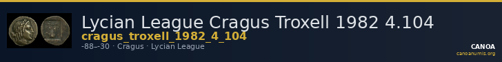 Lycian League Cragus Troxell 1982 4.104 — CANOA