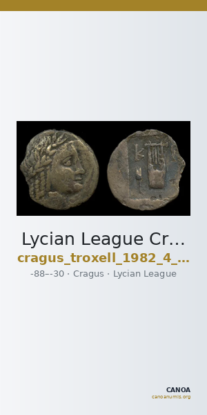 Lycian League Cragus Troxell 1982 4.106 — CANOA