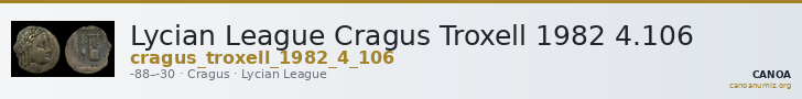 Lycian League Cragus Troxell 1982 4.106 — CANOA
