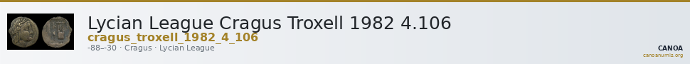 Lycian League Cragus Troxell 1982 4.106 — CANOA