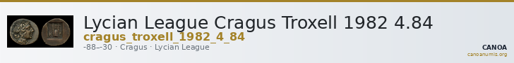 Lycian League Cragus Troxell 1982 4.84 — CANOA