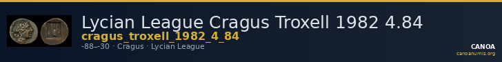 Lycian League Cragus Troxell 1982 4.84 — CANOA
