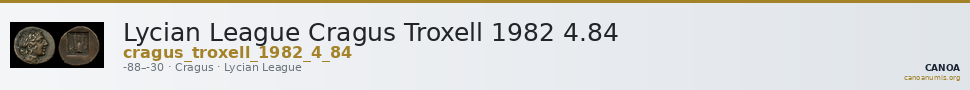 Lycian League Cragus Troxell 1982 4.84 — CANOA
