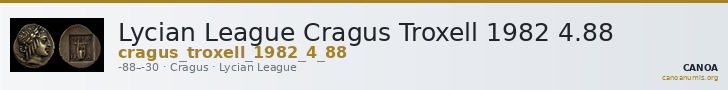 Lycian League Cragus Troxell 1982 4.88 — CANOA