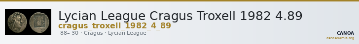 Lycian League Cragus Troxell 1982 4.89 — CANOA