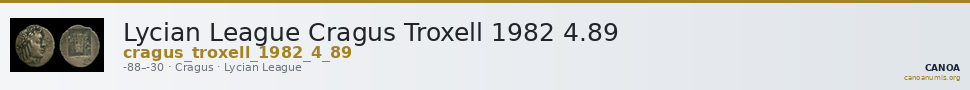 Lycian League Cragus Troxell 1982 4.89 — CANOA