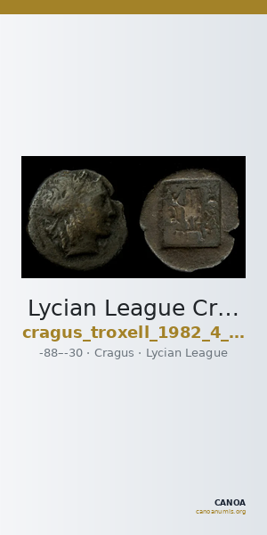 Lycian League Cragus Troxell 1982 4.90 — CANOA