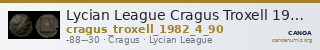 Lycian League Cragus Troxell 1982 4.90 — CANOA