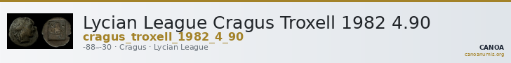 Lycian League Cragus Troxell 1982 4.90 — CANOA