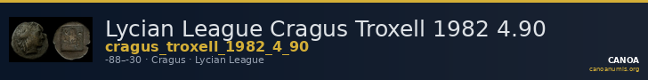 Lycian League Cragus Troxell 1982 4.90 — CANOA
