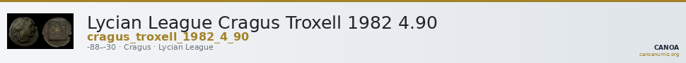 Lycian League Cragus Troxell 1982 4.90 — CANOA