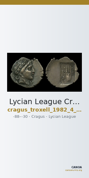 Lycian League Cragus Troxell 1982 4.93 — CANOA