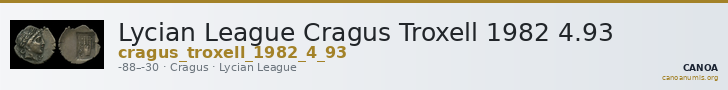 Lycian League Cragus Troxell 1982 4.93 — CANOA