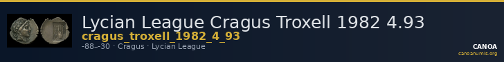 Lycian League Cragus Troxell 1982 4.93 — CANOA