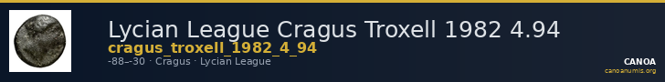 Lycian League Cragus Troxell 1982 4.94 — CANOA