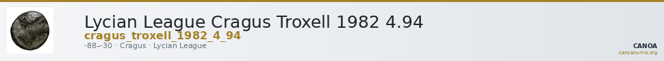 Lycian League Cragus Troxell 1982 4.94 — CANOA