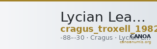 Lycian League Cragus Troxell 1982 4.95 — CANOA
