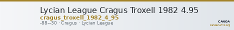 Lycian League Cragus Troxell 1982 4.95 — CANOA