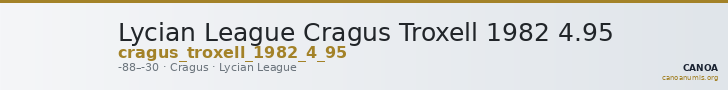 Lycian League Cragus Troxell 1982 4.95 — CANOA