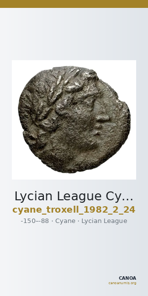 Lycian League Cyaneae Troxell 1982 2.24 — CANOA
