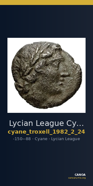 Lycian League Cyaneae Troxell 1982 2.24 — CANOA