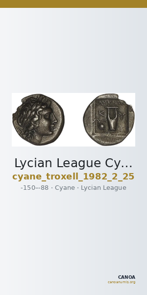Lycian League Cyaneae Troxell 1982 2.25 — CANOA