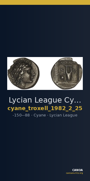 Lycian League Cyaneae Troxell 1982 2.25 — CANOA