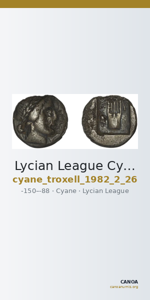 Lycian League Cyaneae Troxell 1982 2.26 — CANOA
