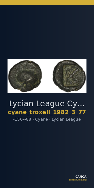 Lycian League Cyaneae Troxell 1982 3.77 — CANOA