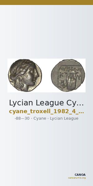 Lycian League Cyaneae Troxell 1982 4.100 — CANOA