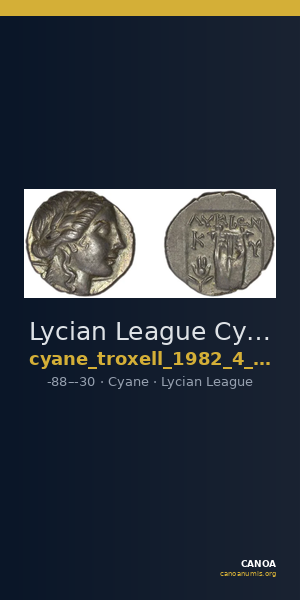 Lycian League Cyaneae Troxell 1982 4.100 — CANOA