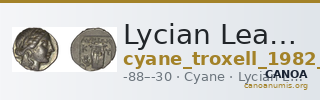 Lycian League Cyaneae Troxell 1982 4.100 — CANOA