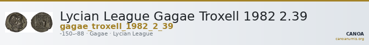 Lycian League Gagae Troxell 1982 2.39 — CANOA