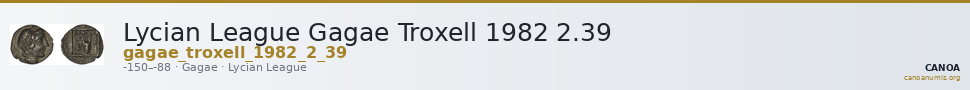 Lycian League Gagae Troxell 1982 2.39 — CANOA