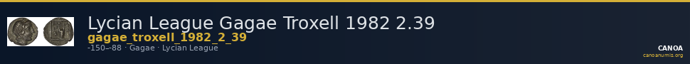 Lycian League Gagae Troxell 1982 2.39 — CANOA