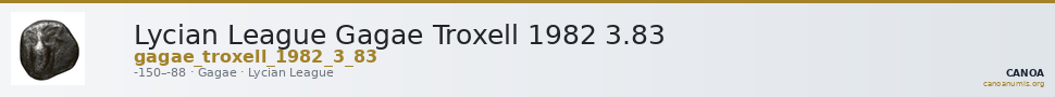 Lycian League Gagae Troxell 1982 3.83 — CANOA